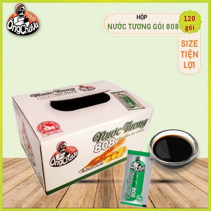 Nước Tương Hộp 808 Ông Chà Và (120 gói/hộp) - Soy Sauce