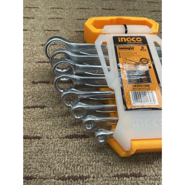 Bộ 8 cờ lê vòng miệng (6-19mm) INGCO HKSPA1088