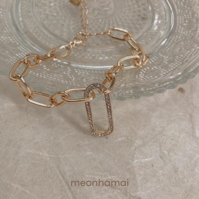 Vòng tay mắc xích đính đá MEONHAMAI