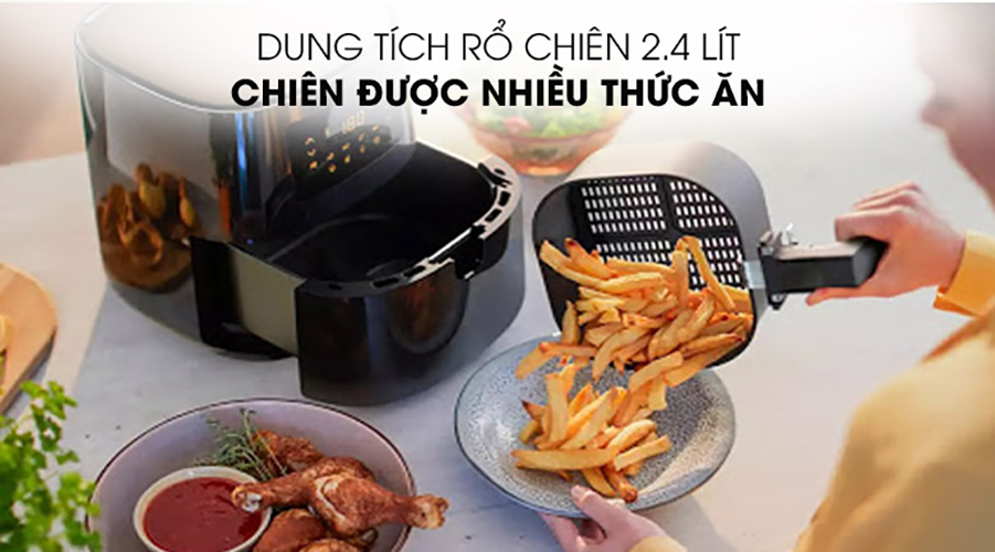 Nồi chiên không dầu điện tử Philips HD9252/90 - Hàng chính hãng