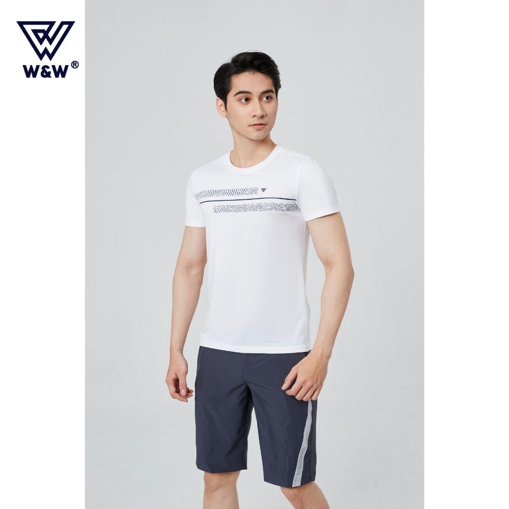 Áo Tshirt Nam Tay Ngắn W&amp;W Chất Vải CVC Cao Cấp, Thoáng Khí, Đanh Mịn Thoải Mái Trong Mọi Hoạt Động WTS52S