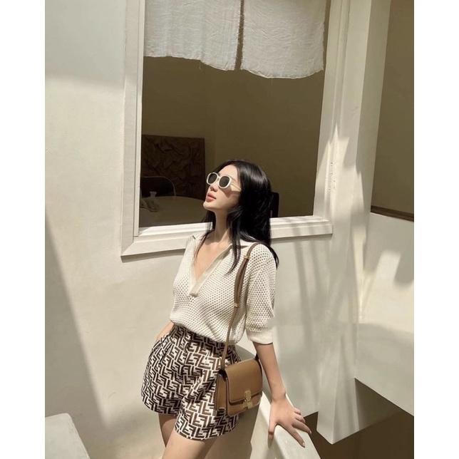 Quần short hoạ tiết monogram Wabisabi N2804