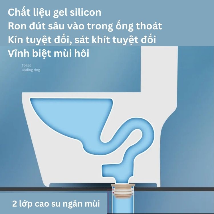 [HÀNG LOẠI 1] Gioăng đế cao su chống hôi bồn cầu xí bệt chất liệu nhựa ABS kín khít ngăn mùi hiệu quả