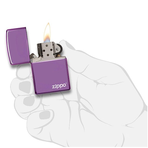 Bật lửa Zippo Classic High Polish Purple Zippo Logo 24747ZL