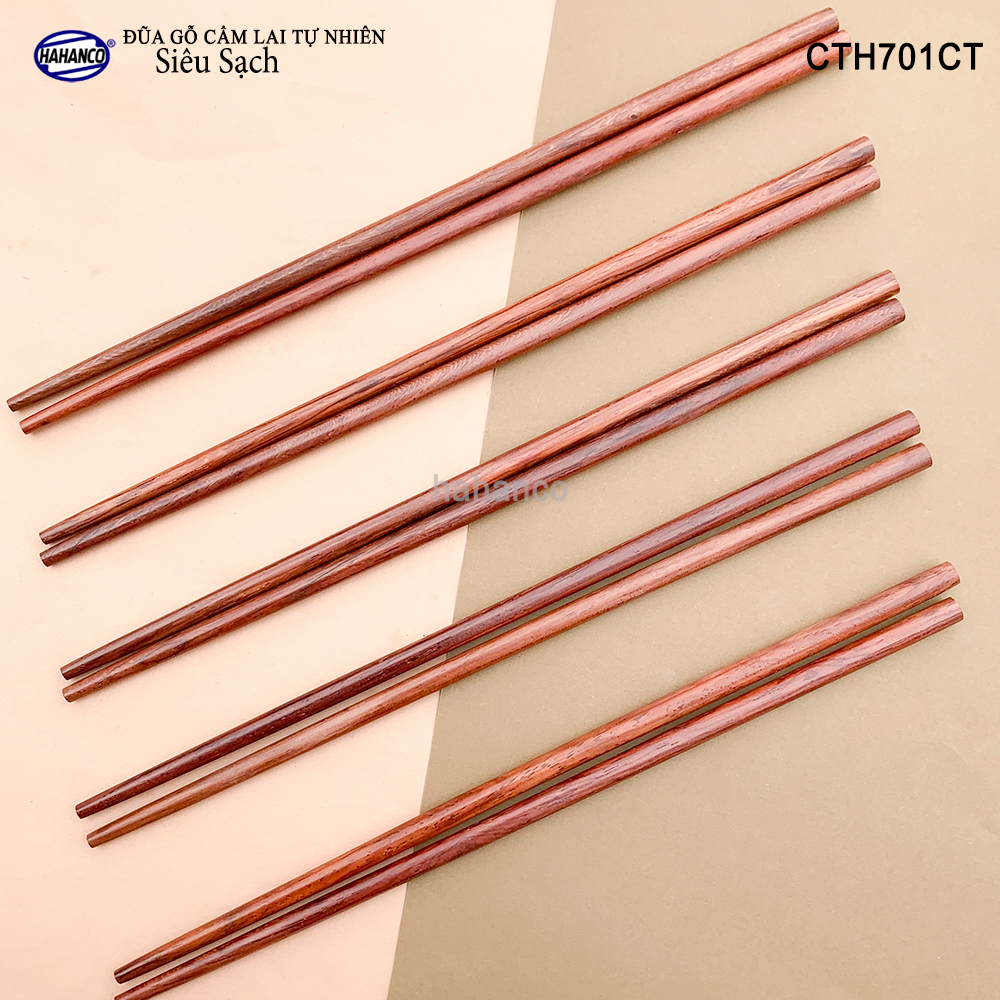 Đũa tròn gỗ Cẩm Lai Siêu sạch CTH701CT - gỗ tự nhiên vân đẹp ️- An toàn khi sử dụng