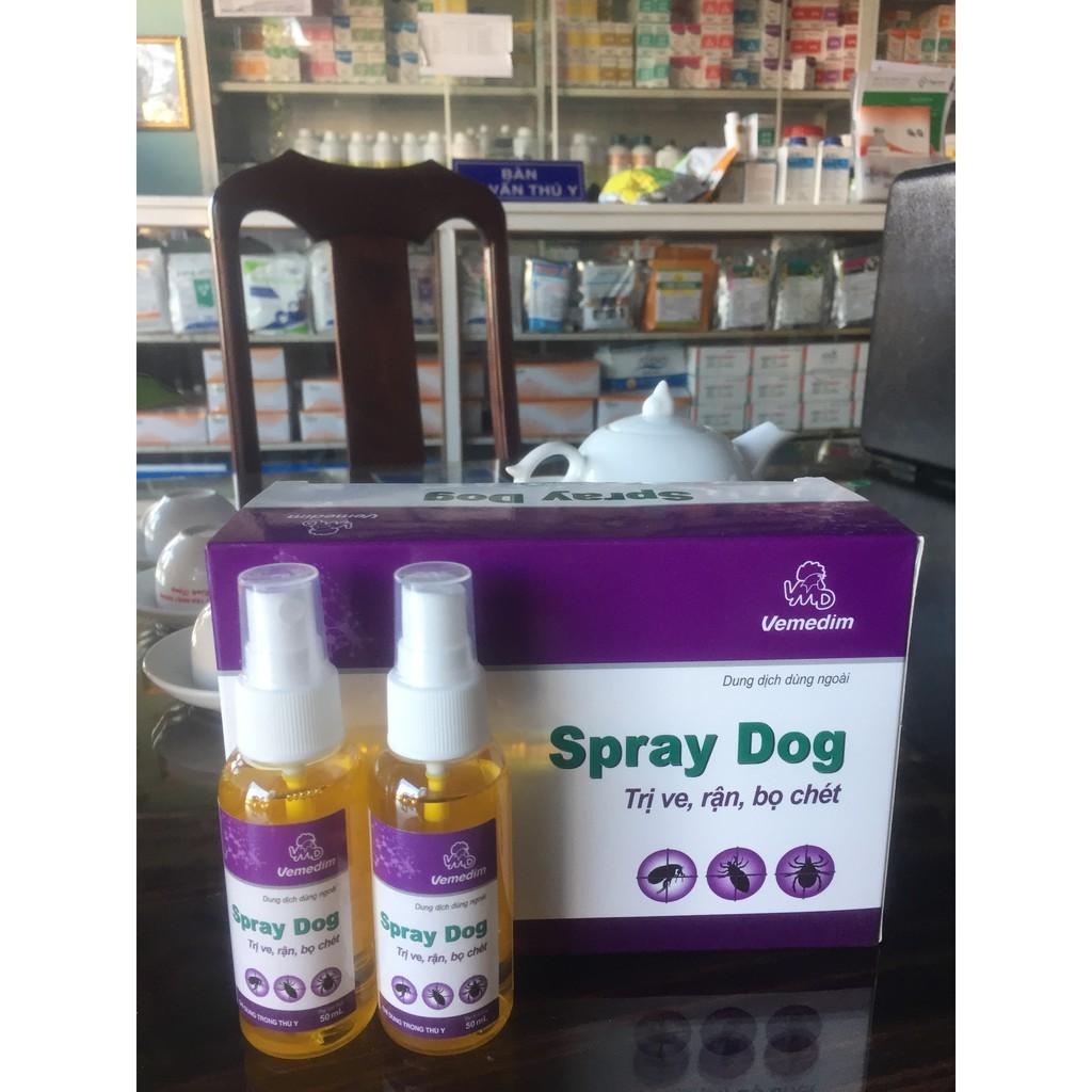 SPRAY DOG-DUNG DỊCH XỊT VE, RẬN, BỌ CHÉT 50ml