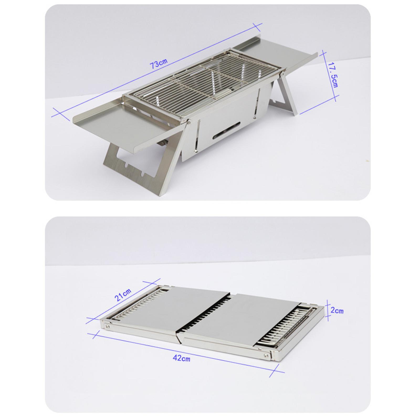 Grill Barbecue Grill Portable Adjustable Wood Burning Grills Folding Grill Tabletop Bbq Grill for Beach Camping Picnic