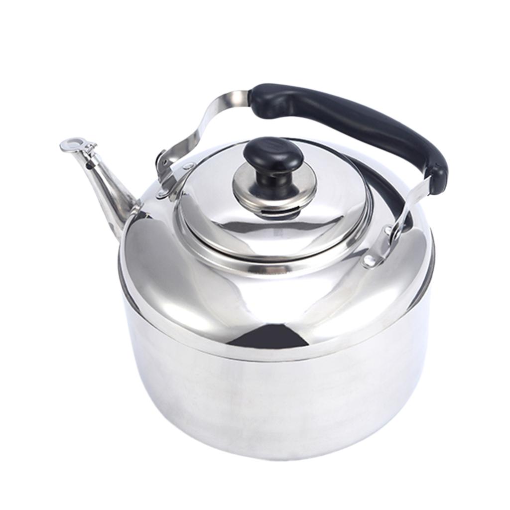 2x Stainless Steel Whistling Tea Kettle Coffee Kitchen Stovetop Induction 5L