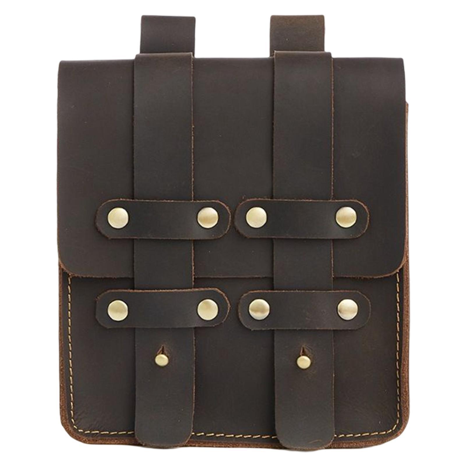 Men's Belt Pouch PU Leather Medieval Cell Phone Case Retro Style Fanny Pack