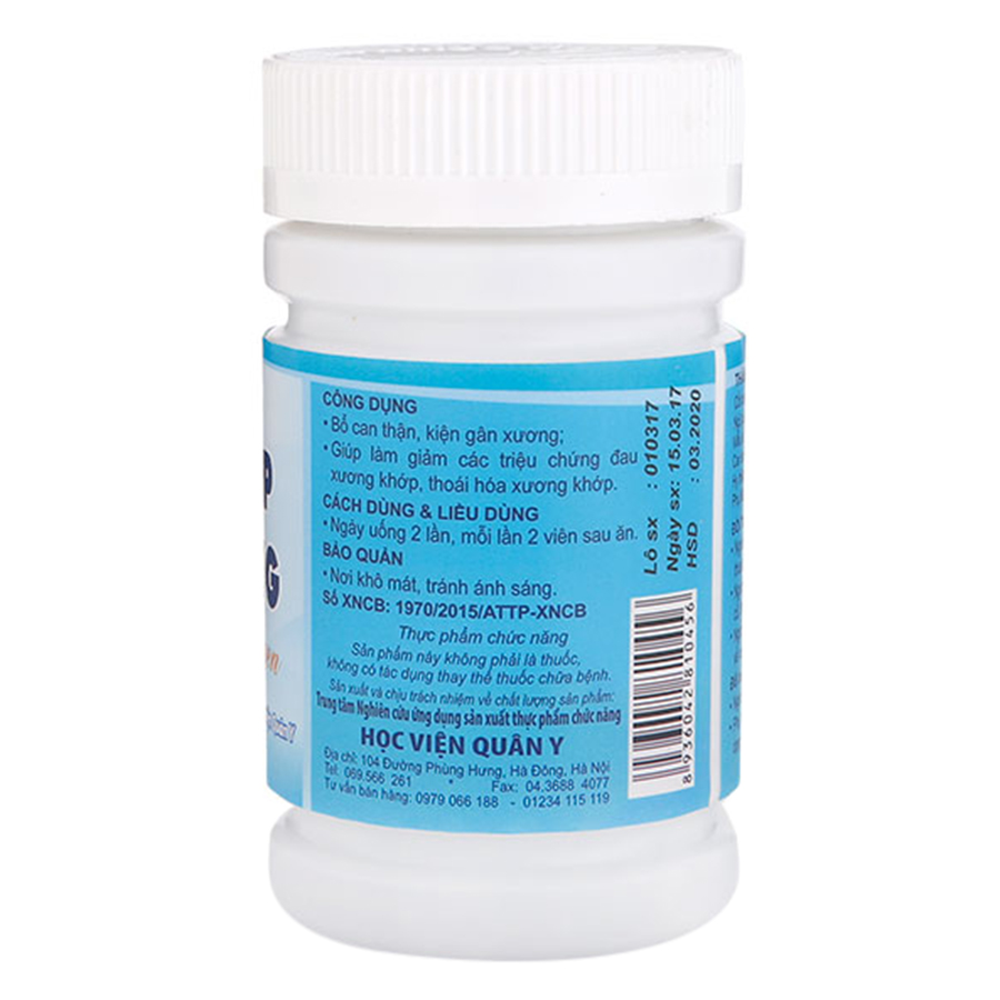 Thực Phẩm Bảo Vệ Sức Khỏe Kiện Khớp Tiêu Thống Collagen Học Viện Quân Y