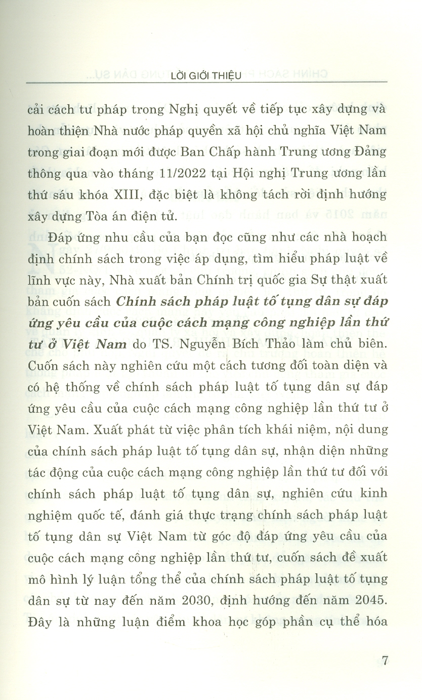 Chính Sách Pháp Luật Tố Tụng Dân Sự Đáp Ứng Yêu Cầu Của Cuộc Cách Mạng Công Nghiệp Lần Thứ Tư Ở Việt Nam