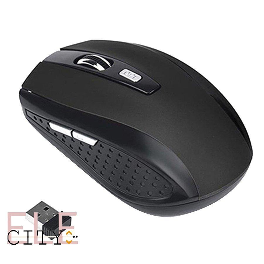 Ele】Chuột không dây 2.4G 1600DPI kèm đầu thu USB cho máy tính
