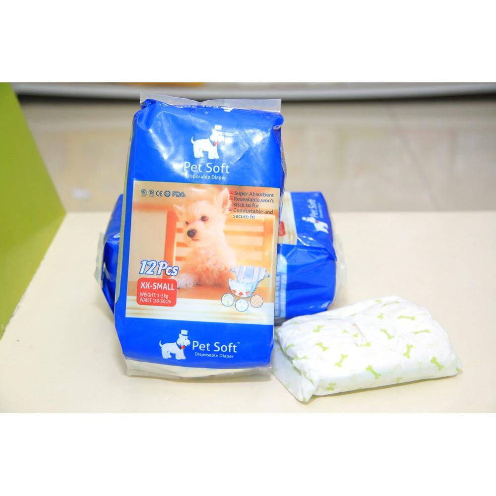 Bỉm cho chó mèo Pet Soft 12 chiếc size L (10-20kg)