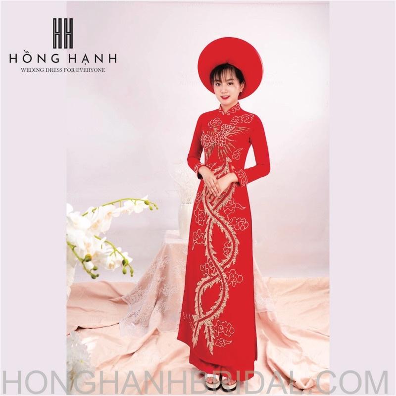 Áo Dài Cô Dâu/ Siêu Phẩm Cho Áo Dài Cưới Cao Cấp Từ Chất Liệu, Fom Dáng của Marry me/Áo Dài Hồng Hạnh