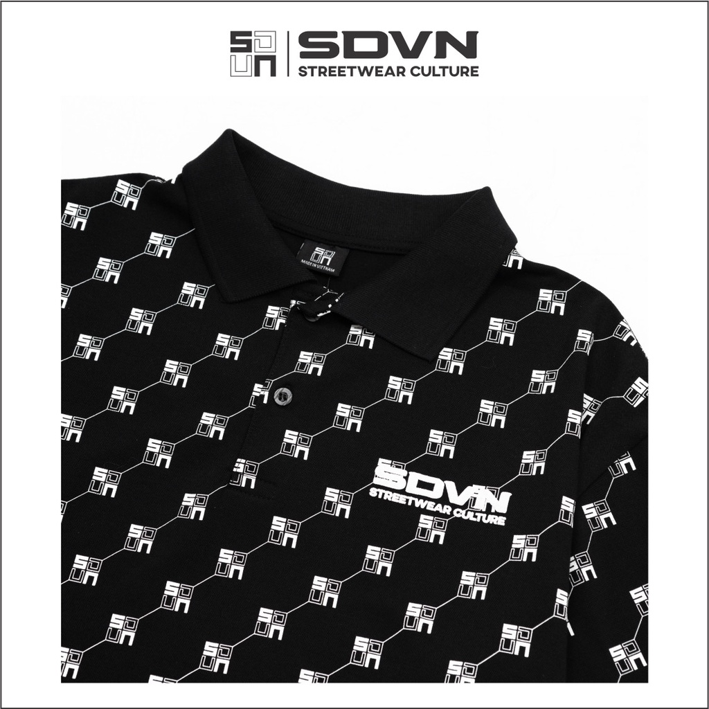 Áo Thun POLO Unisex Form Rộng - Brand Chính Hãng SDVN - LOGO