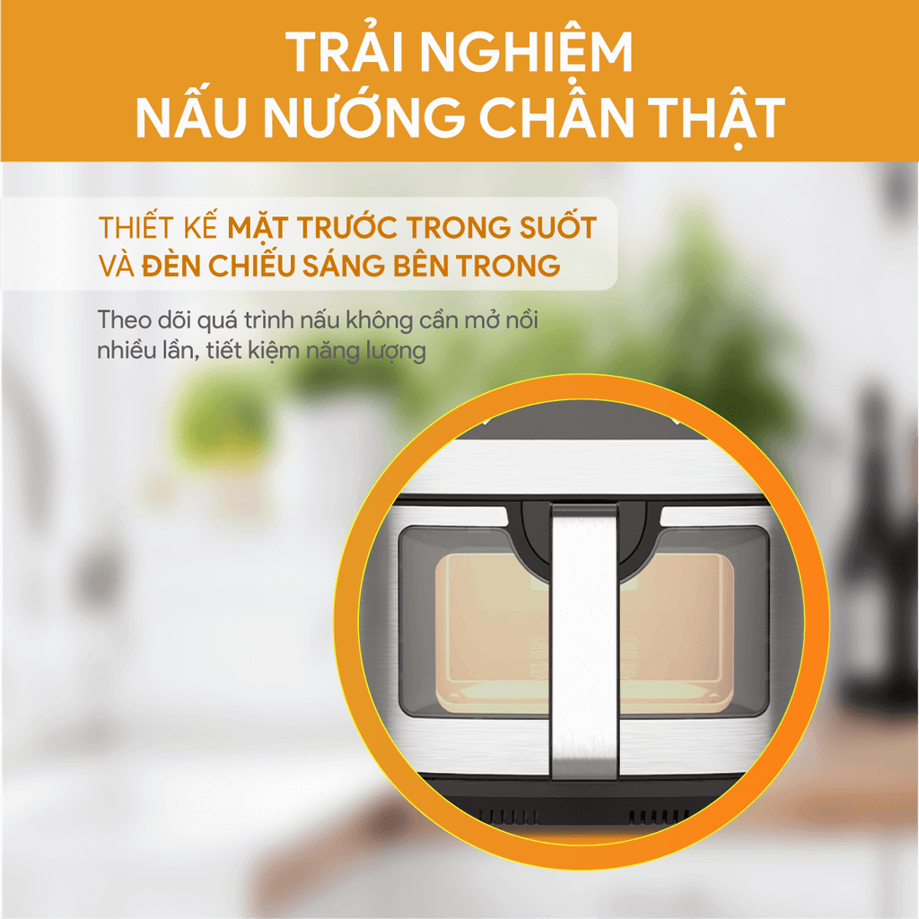 Nồi Chiên Không Dầu BlueStone AFB-5886 9 Lít 1800W - Hàng chính hãng