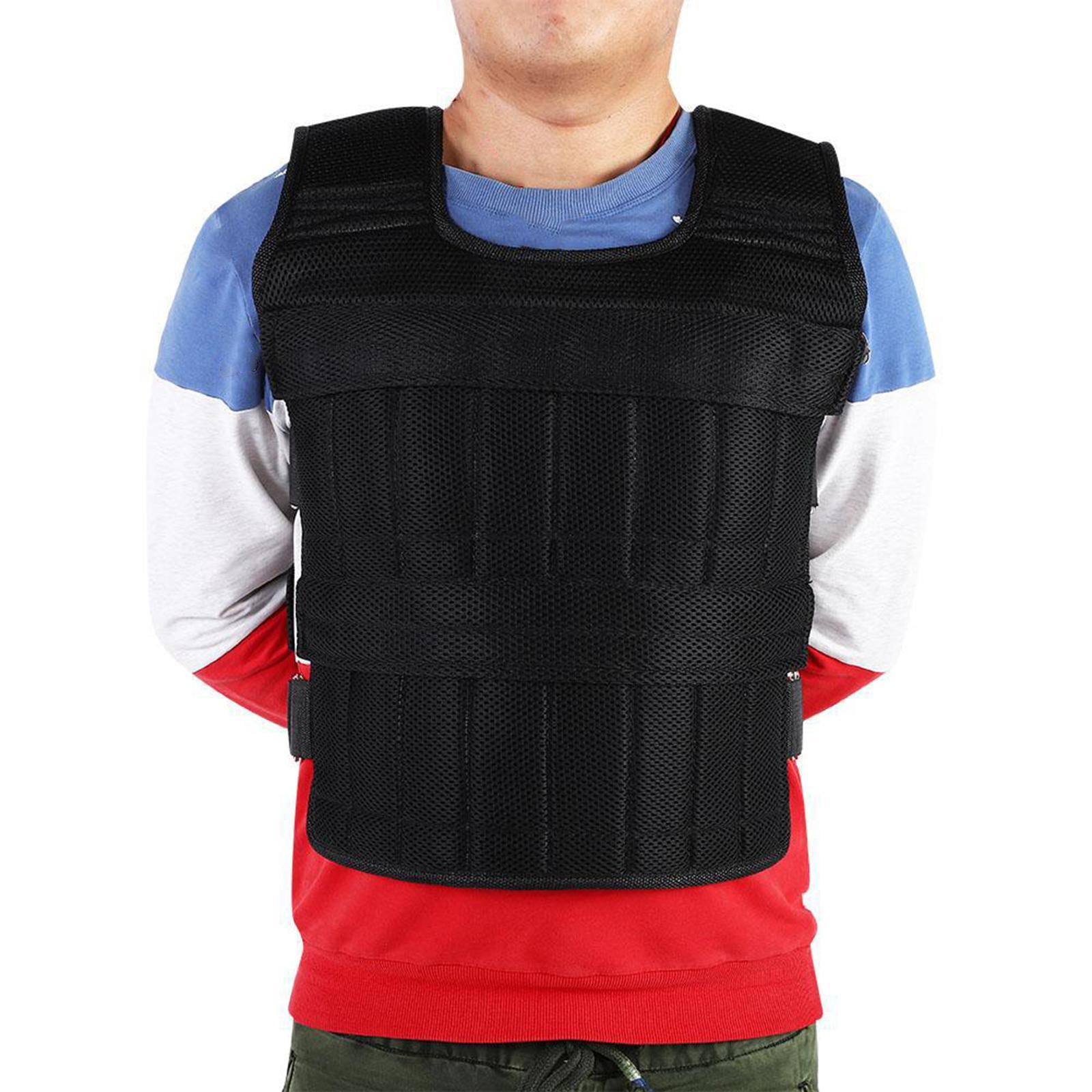 50kg Weight Vest Adjustable Loading Weight Jacket Exercise Training Fitness