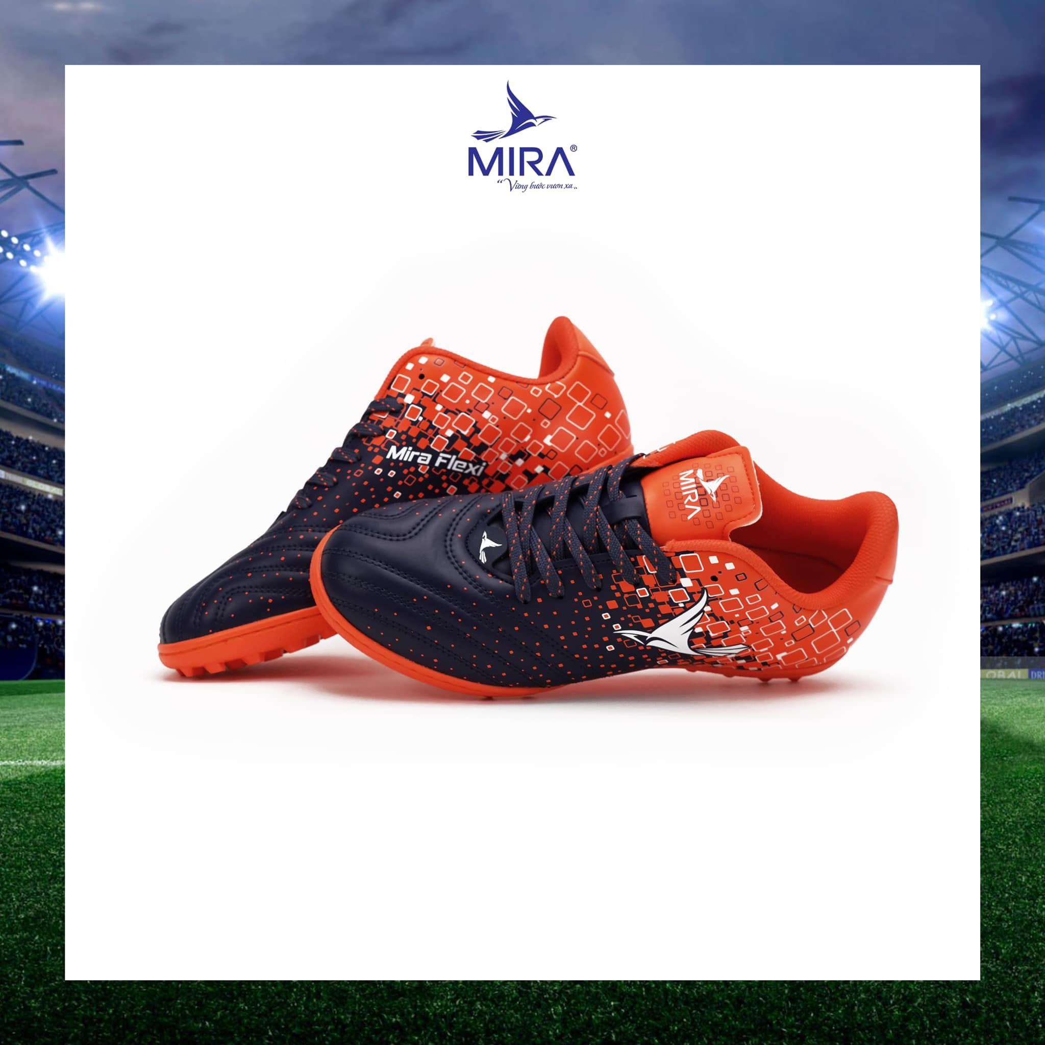 Giày đá bóng, đá banh chính hãng Mira Flexi đế TF may full đế Merci sport