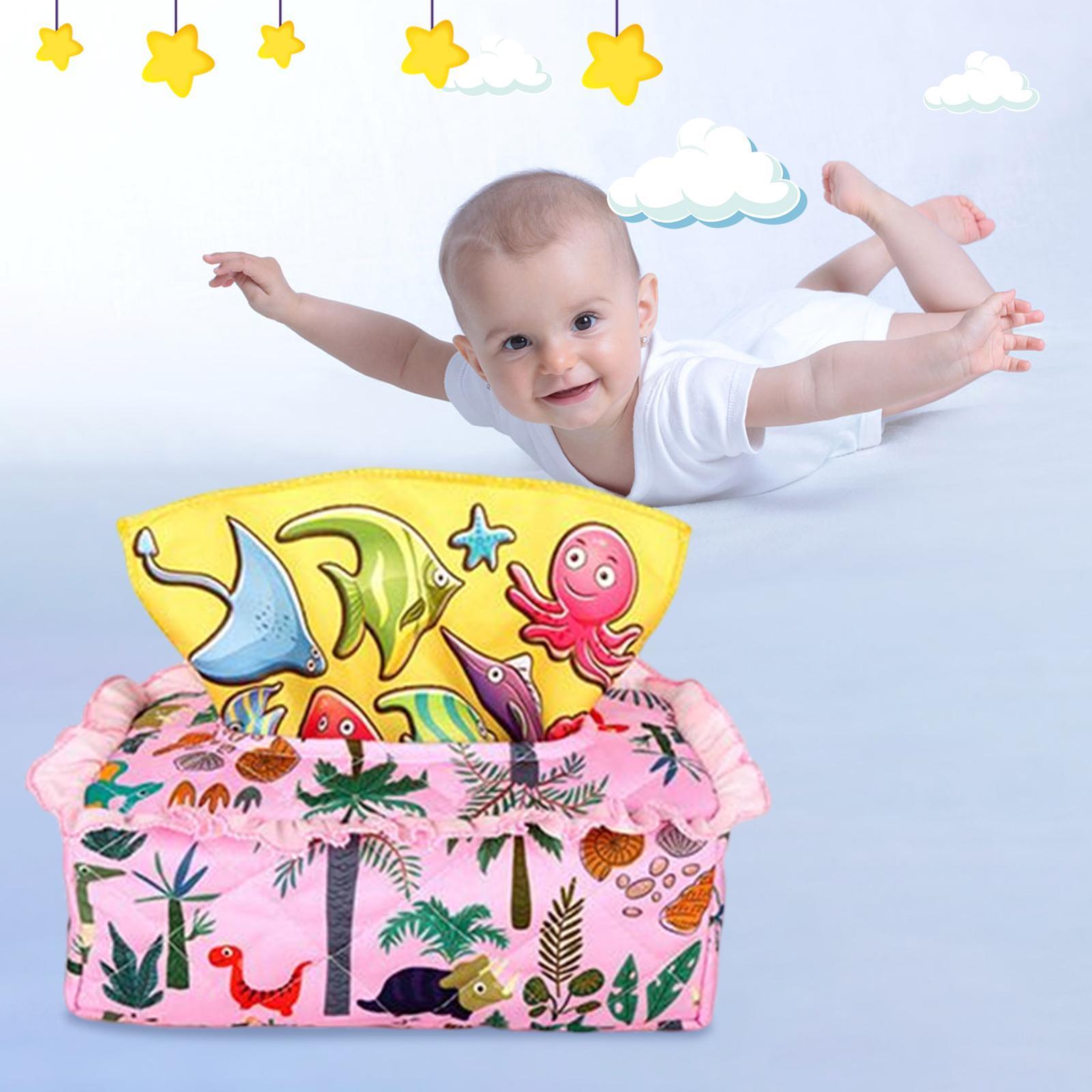Baby Tissue Box Toys Educational Toys for Boys Girls 6-12 Months Baby Kids