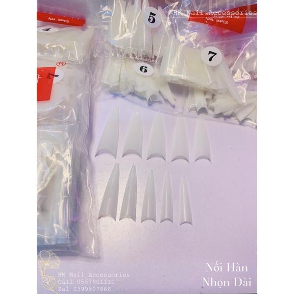 Móng nối nhọn Hàn Quốc, phom móng nhọn dài Nail