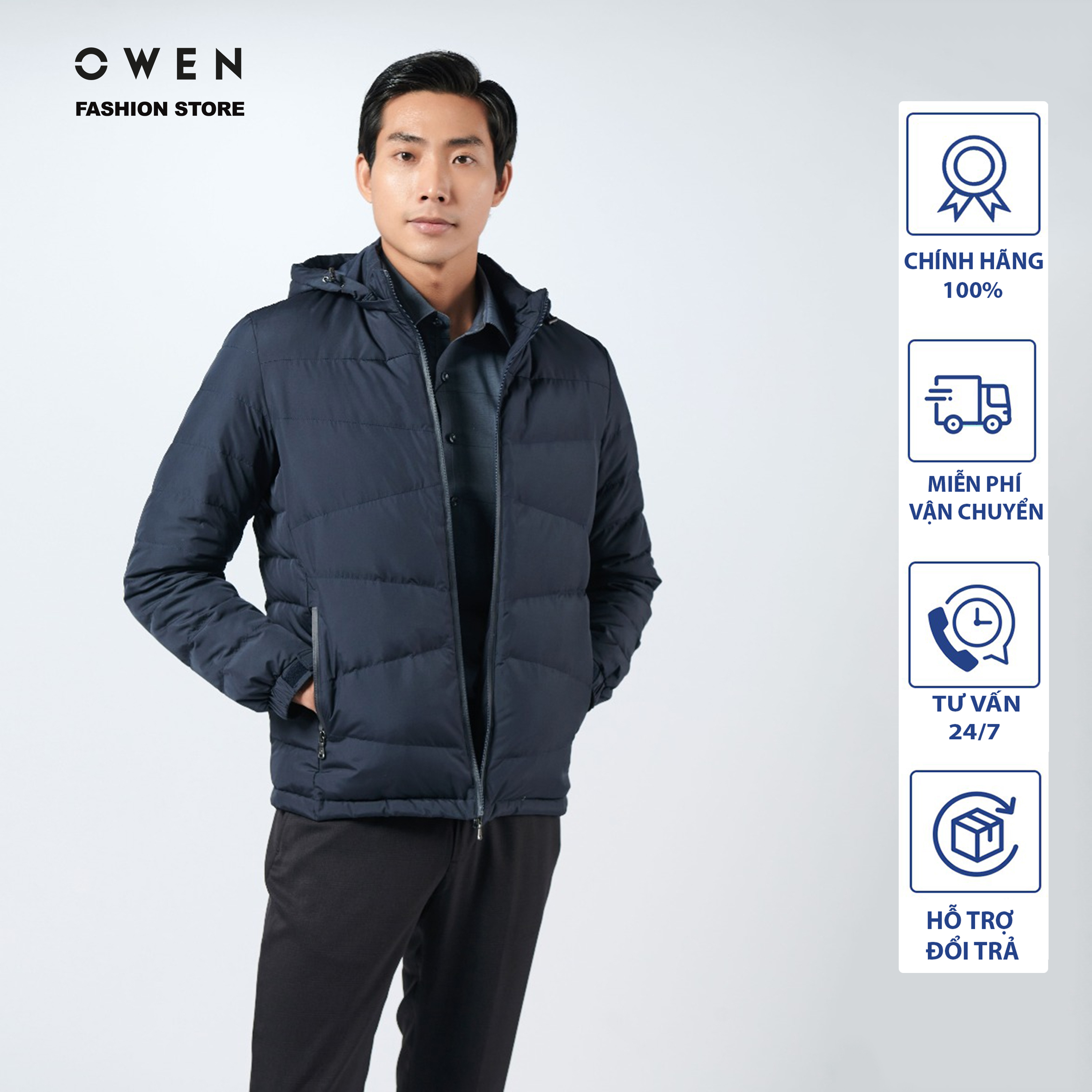 OWEN - (FREESHIP) Áo khoác nam, áo gió Jacket cao cấp giữ ấm tốt JK220726