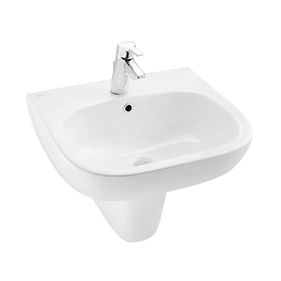 Chậu lavabo rửa mặt +chân treo ốp tường Active  0955-WT/0755-WT hoặc WP-1526/WP-7526 (sản phẩm chưa bao gồm vòi)