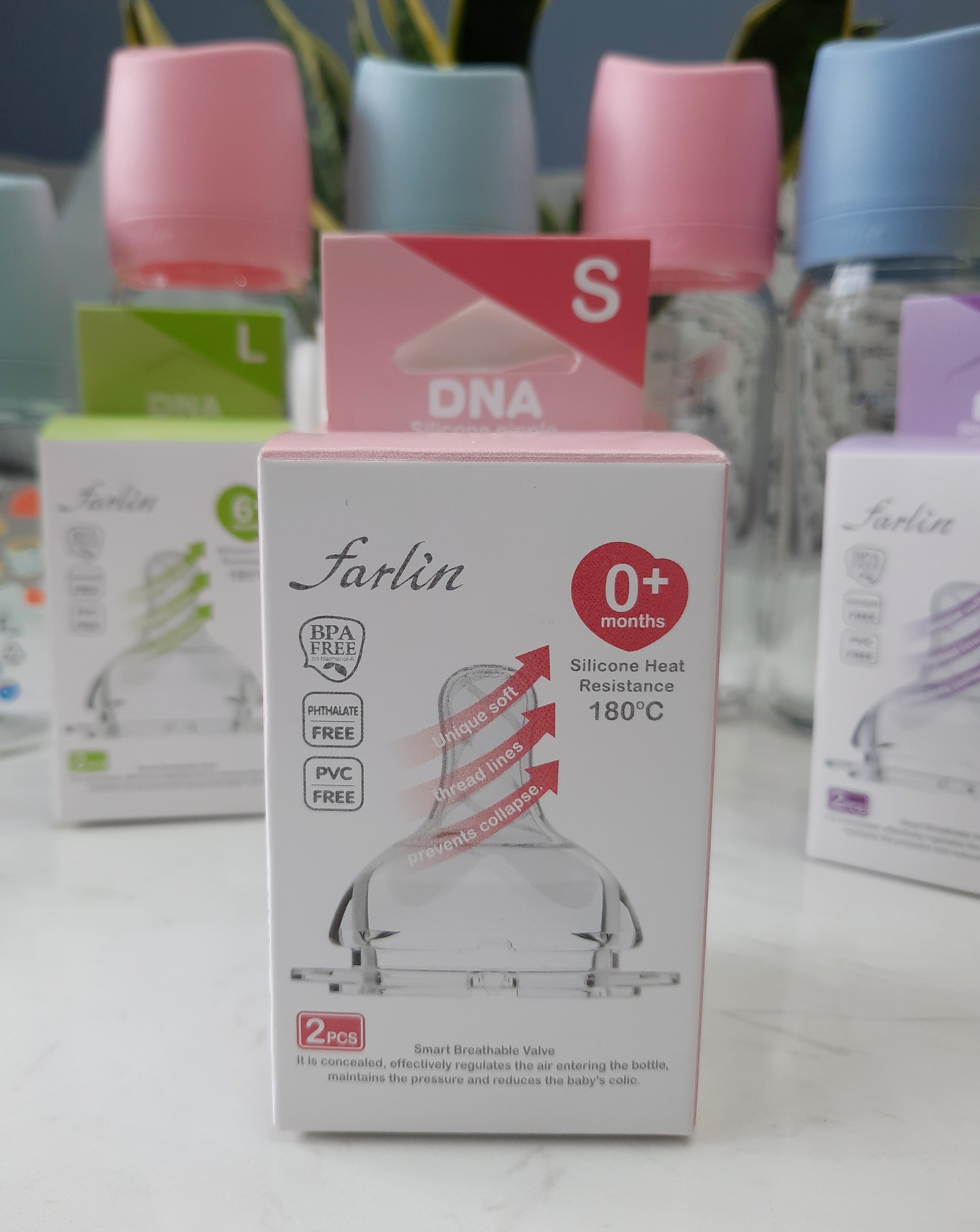 Núm Ty Silicon Siêu Mềm Chống Sặc FARLIN - Dùng Cho Bình Cổ Rộng