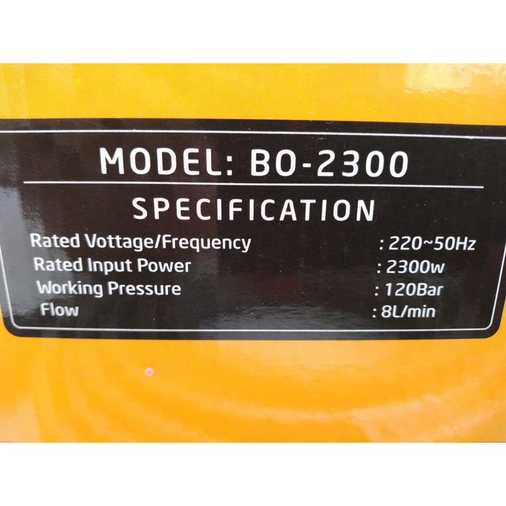 Máy rửa xe boss 2300w thế hệ mới tặng bình xịt bọt tuyết ống nối súng dài