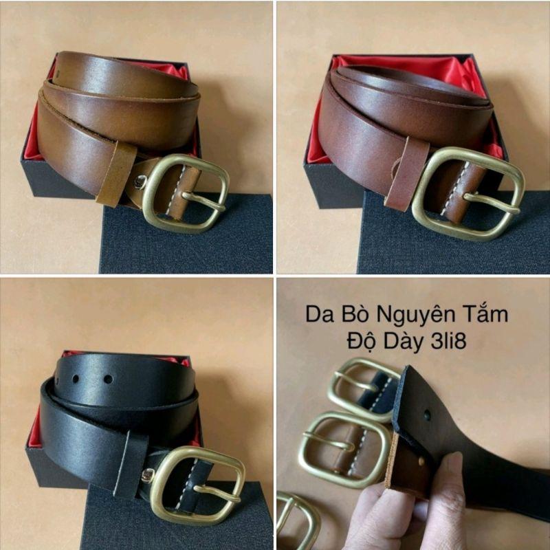 Thắt Lưng_Dây Nịt Nam TM112 Da Bò Nhập Khẩu Chất Lượng Cao Khóa Đồng Đúc Bản 3.8cm Bảo Hành Ba Năm