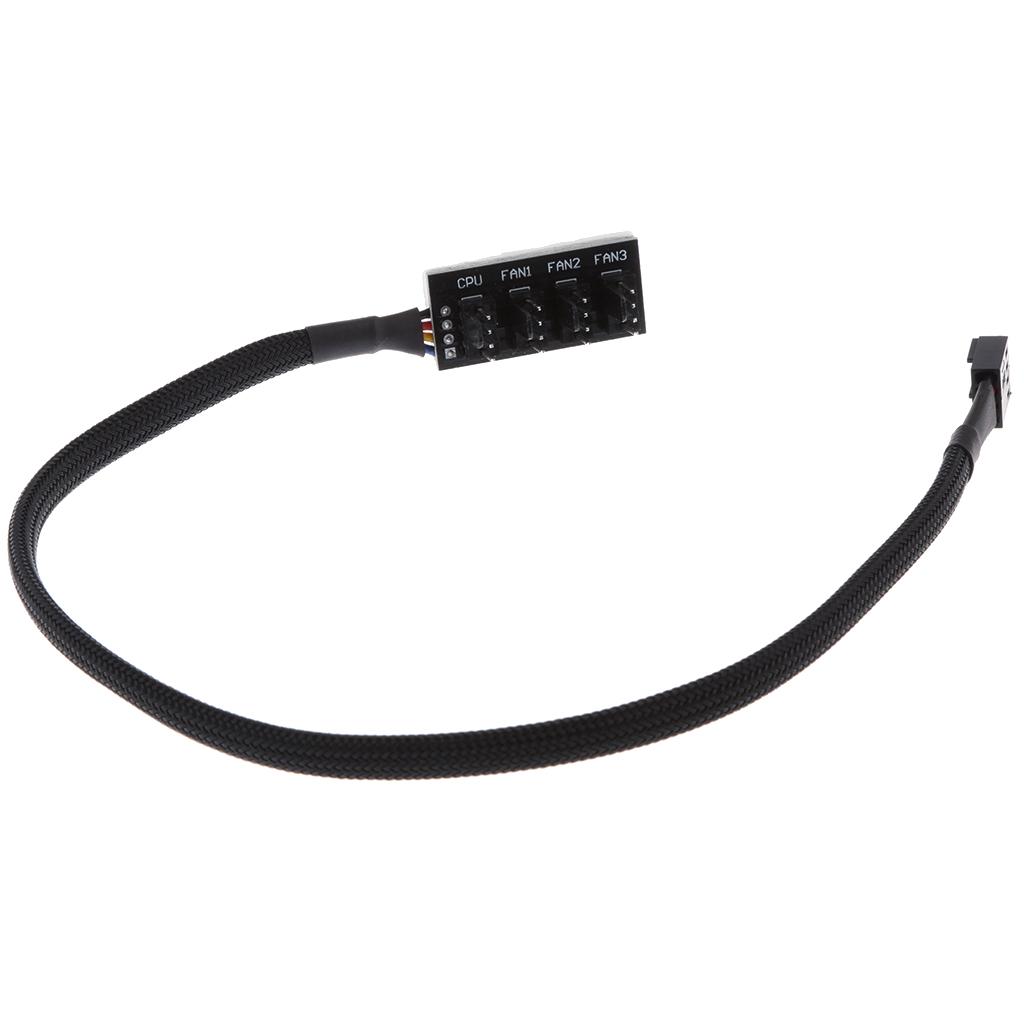 1 To 4-Pin PWM CPU Cooling Fan Splitter Adapter Cable 37CM Length