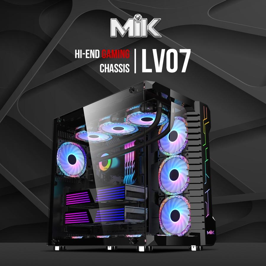 Vỏ máy tính (Case) MIK LV07 - BLACK (Hỗ trợ Main iTX, mATX, ATX