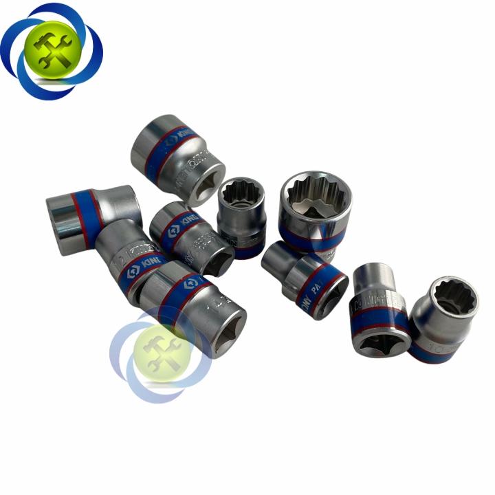 Tuýp trắng ngắn 12 cạnh Kingtony 3330xx chuôi 3/8
