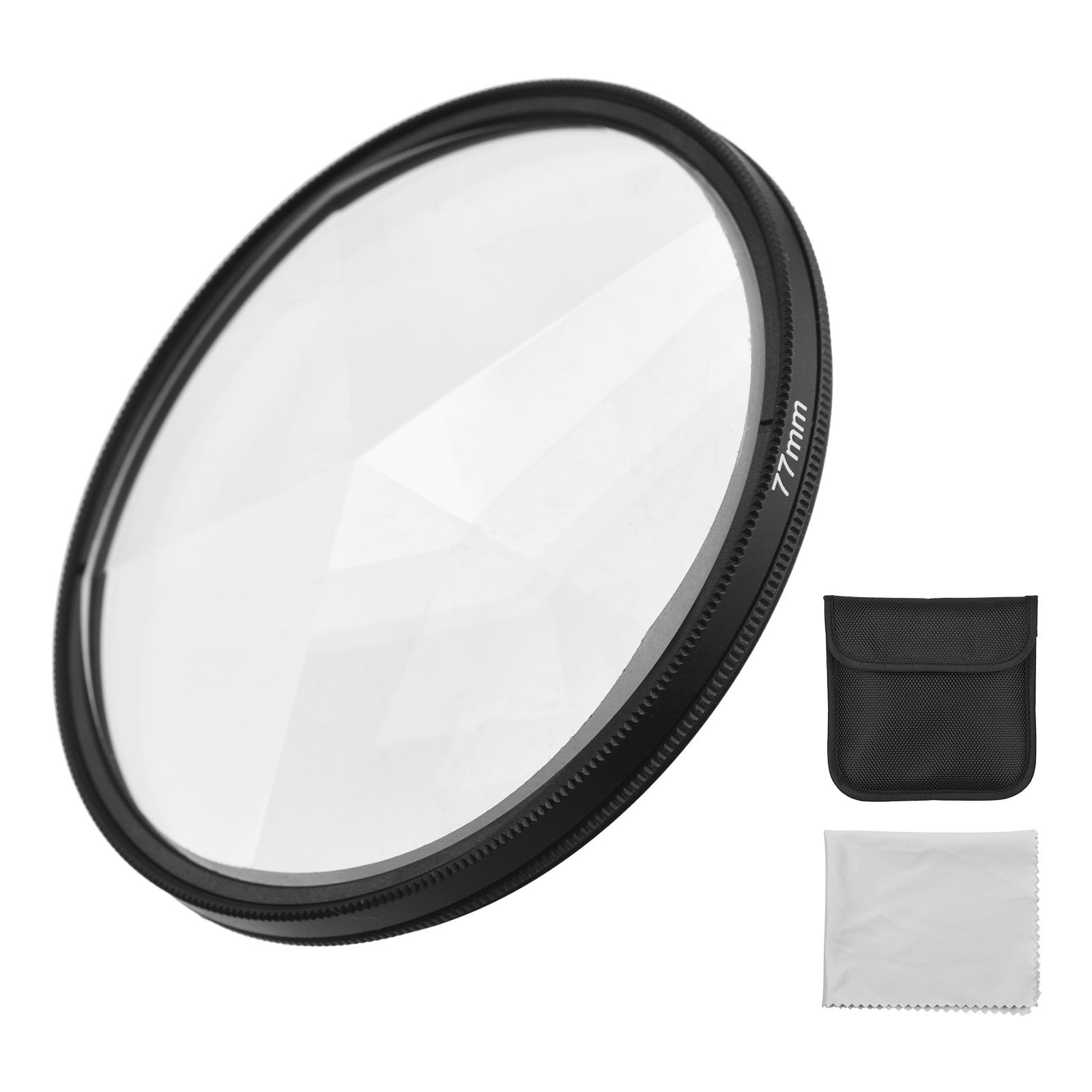 77mm Pentaprism Kaleidoscope Lens Filter Optical Glass Lens Filter Professional Photography Accessory for DSLR Camera