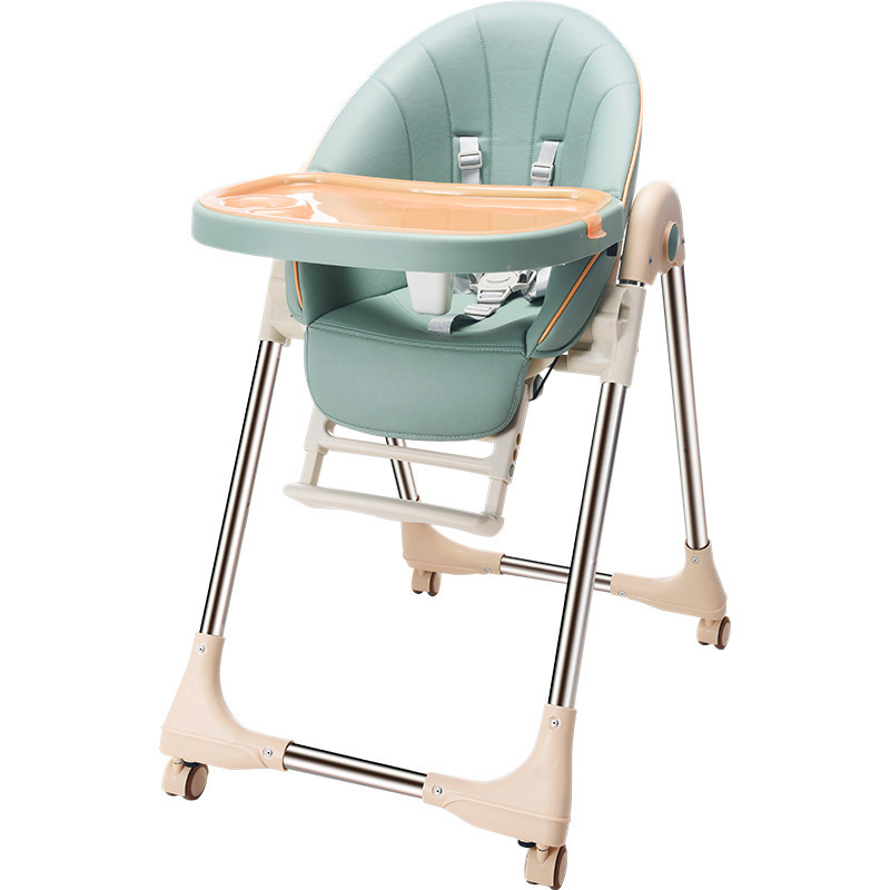 Ghế Ăn Dặm Cho Bé Có 4 Bánh Xe Có Khóa Chống Trơn Trượt - Ghế Ăn Dặm Gấp Gọn Có Thể Điểu Chỉnh Độ Cao, Tư Thế Ngồi Của Bé Rich Kid 1