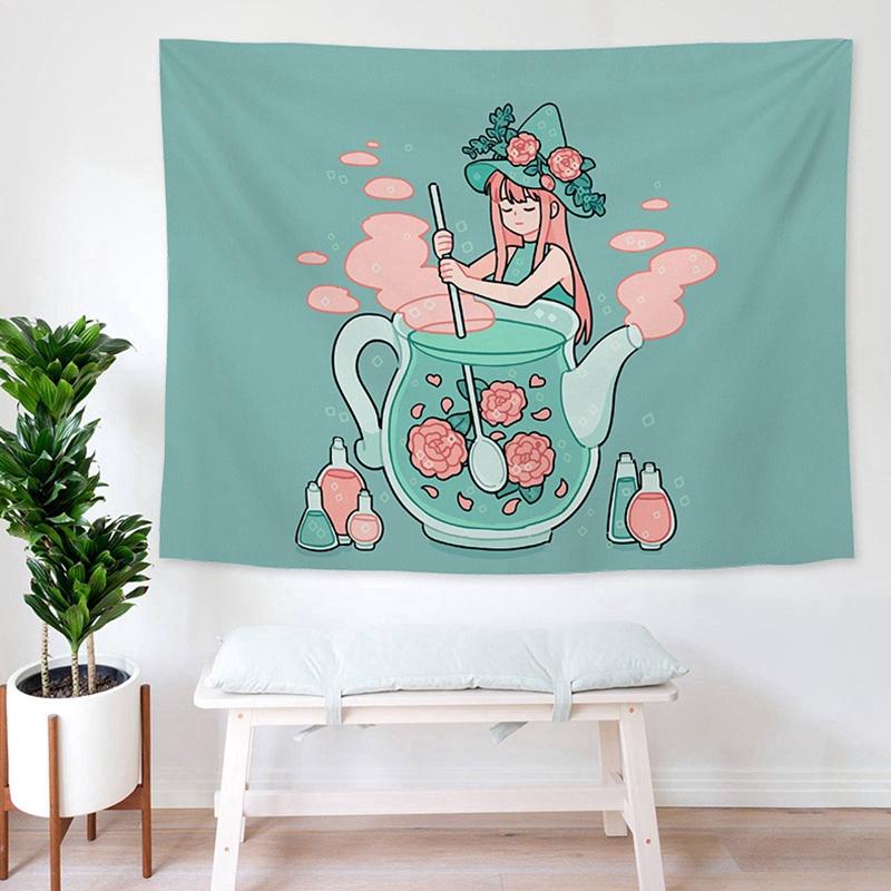 Thảm Treo Tường Trang Trí Hình Nhóm Nhạc Bts