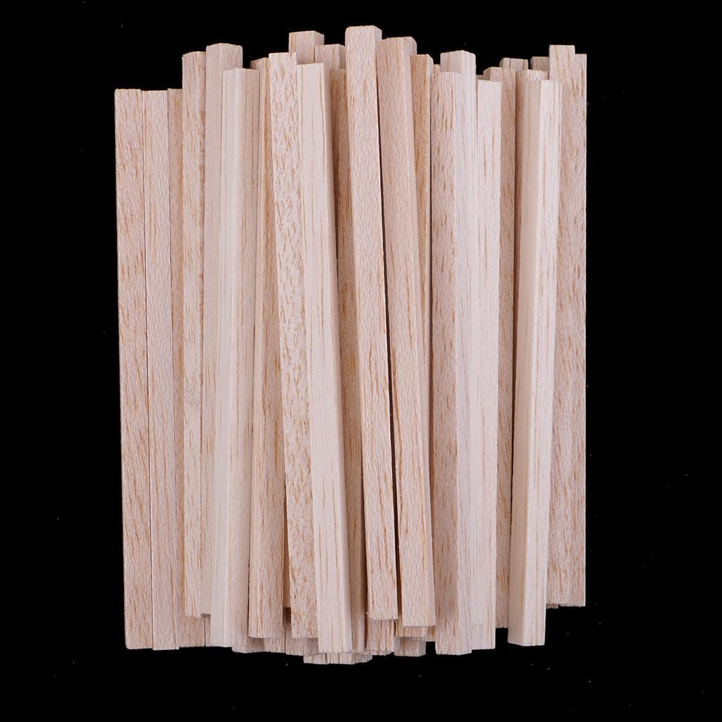 150x Balsa Wood Square Wooden Stick For Kids Children DIY Ornament 5/8/11cm