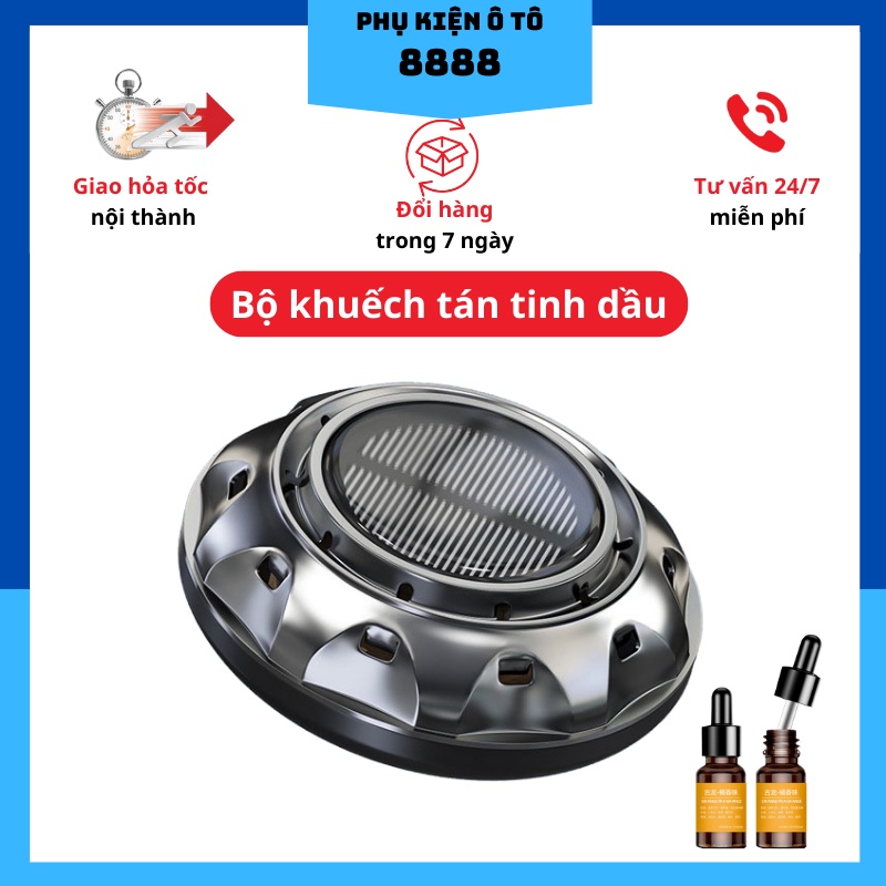 Máy khuếch tán tinh dầu,nước hoa khử mùi ô tô thương hiệu cao cấp,Hoạt động năng lượng mặt trời đế chống trơn trượt