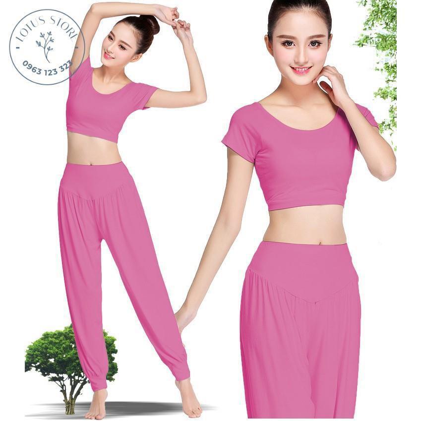 Bộ tập yoga alibaba múa bụng B01 áo croptop khoe bụng - Diễm Phương Store