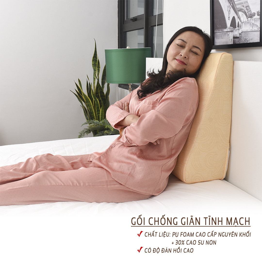 GỐI KÊ CHÂN TRỊ SUY GIÃN TĨNH MẠCH- GIẢM TÊ BÌ CHÂN, TÊ BUỐN CHÂN, GIÚP MÁU LƯU THÔNG TUẦN HOÀN 2 CHIỀU VỀ TIM, ĐAU MỎI KHỚP CHÂN