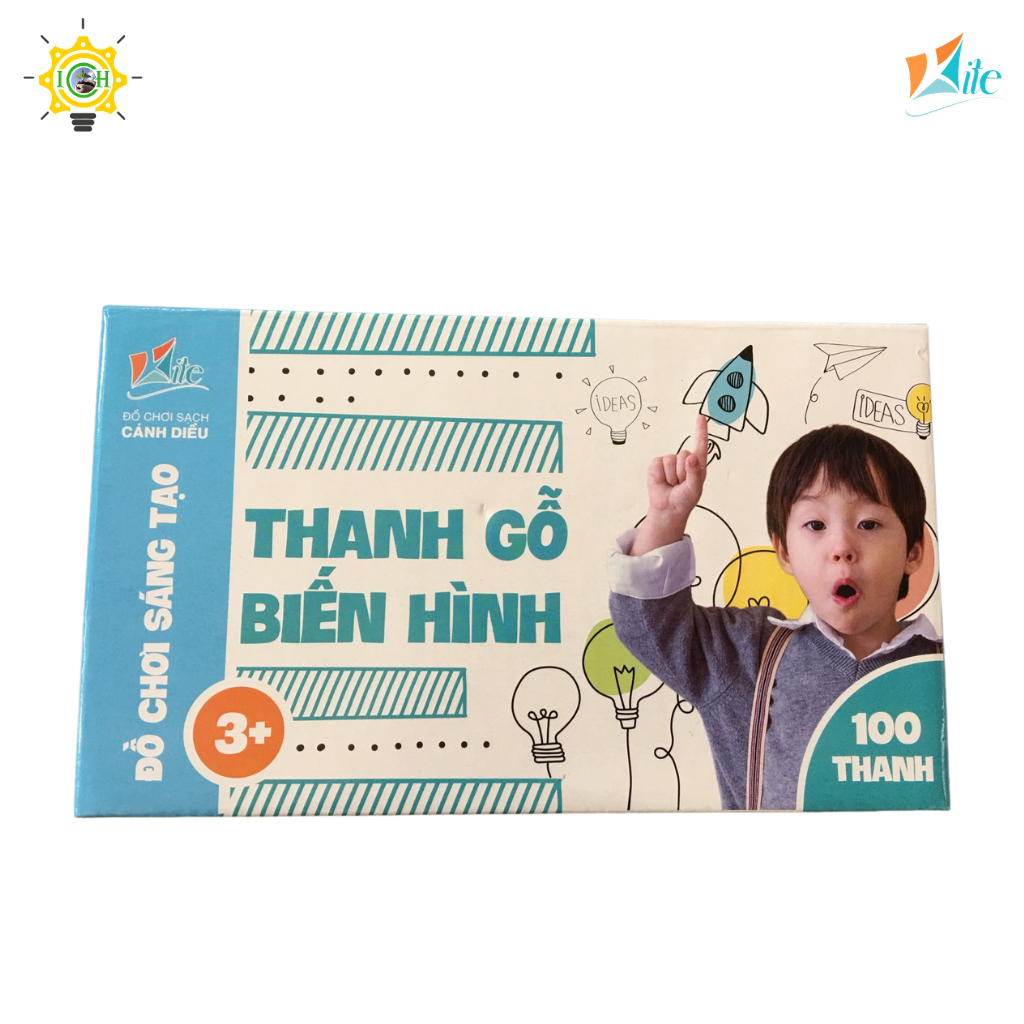 Thanh gỗ biến hình KITE 1115C214 kích thích khả năng sáng tạo, tư duy hình khối kiến trúc, rèn luyện khéo léo