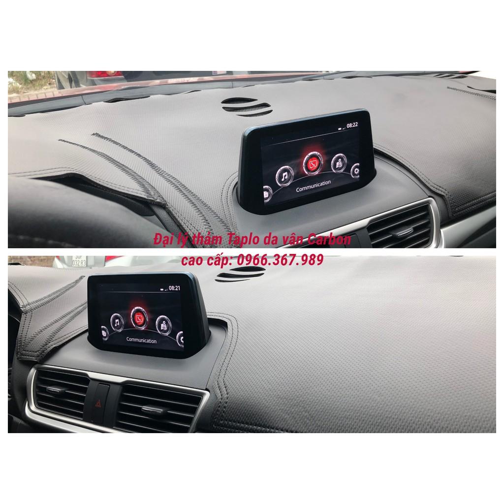 Thảm Taplo Da vân Carbon cao cấp xe KIA: Seltos, K3, Cerato, Morning