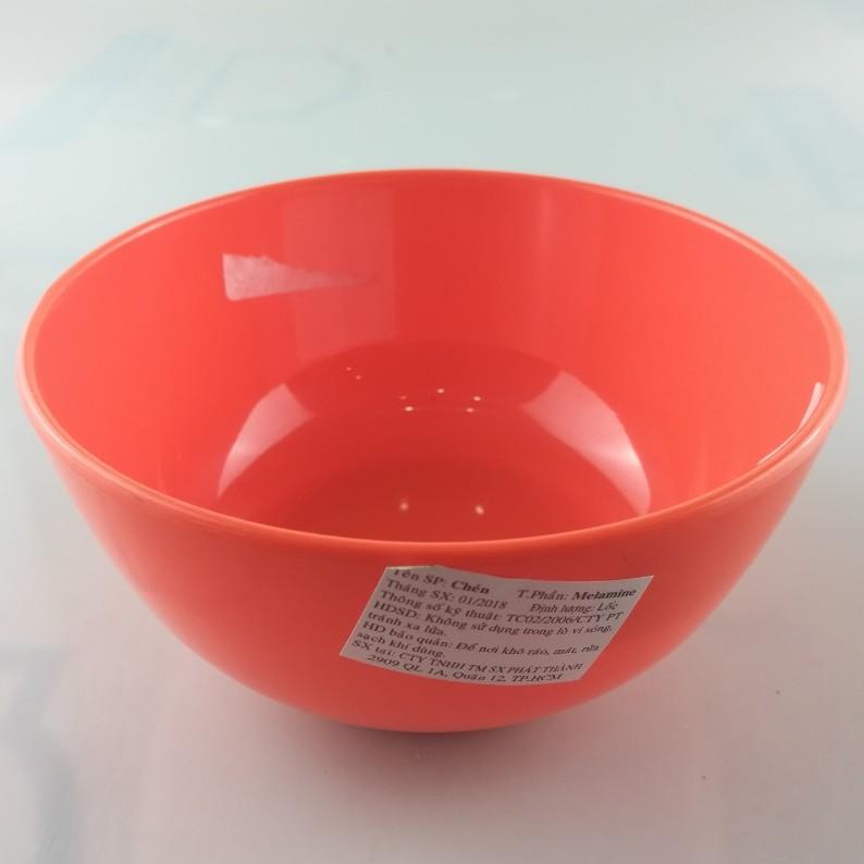 Chén Melamine 3 màu Trắng, Bông ,Cam-10 cái