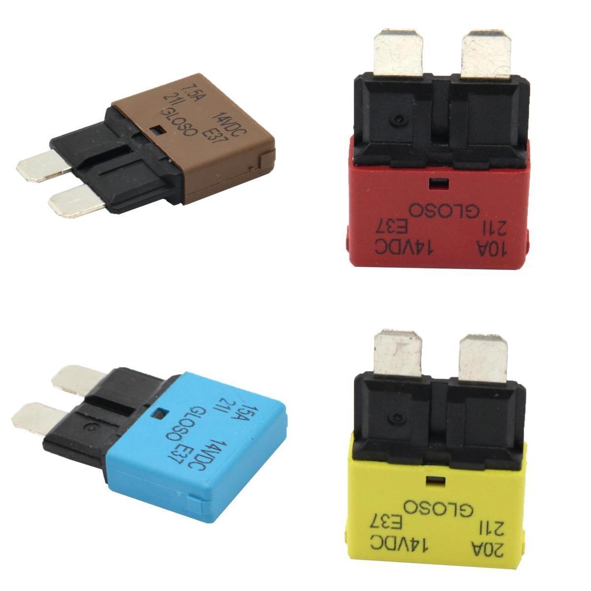 20A/15A/10A/7.5A Fuse Circuit Breaker Reset Function Fuse Housing