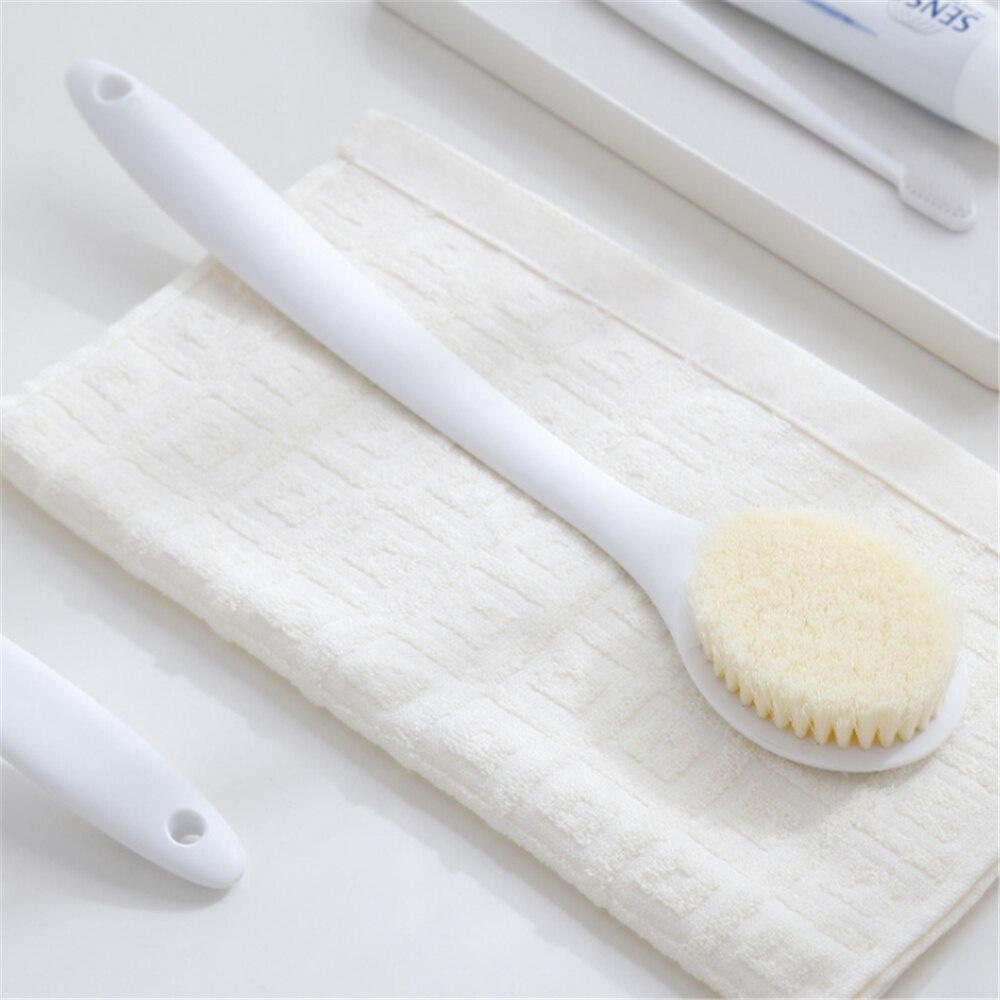 New Long Handle Back Brush Bath Massage Brush Railing Bathing Tool Soft Delicate Exfoliating Skin Cleaning Brush Bath Towel