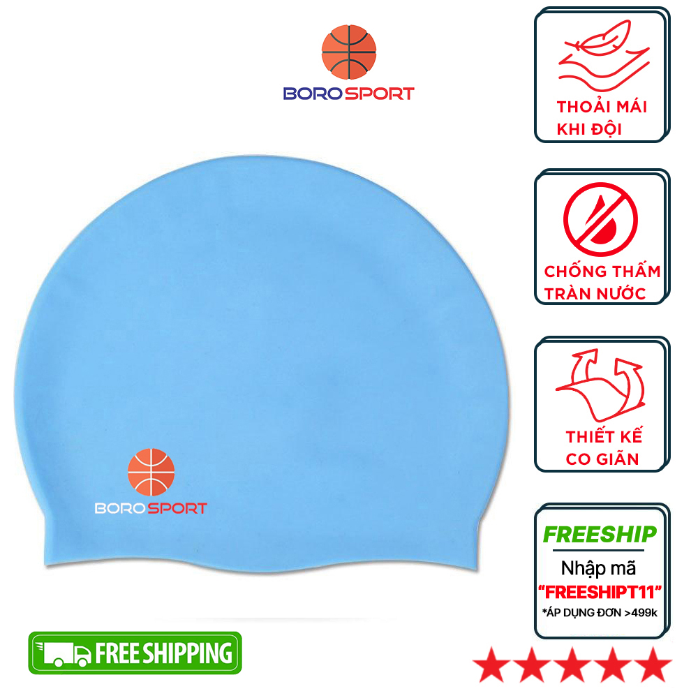 Nón bơi Boro silicone chống thấm ướt BORO SPORT