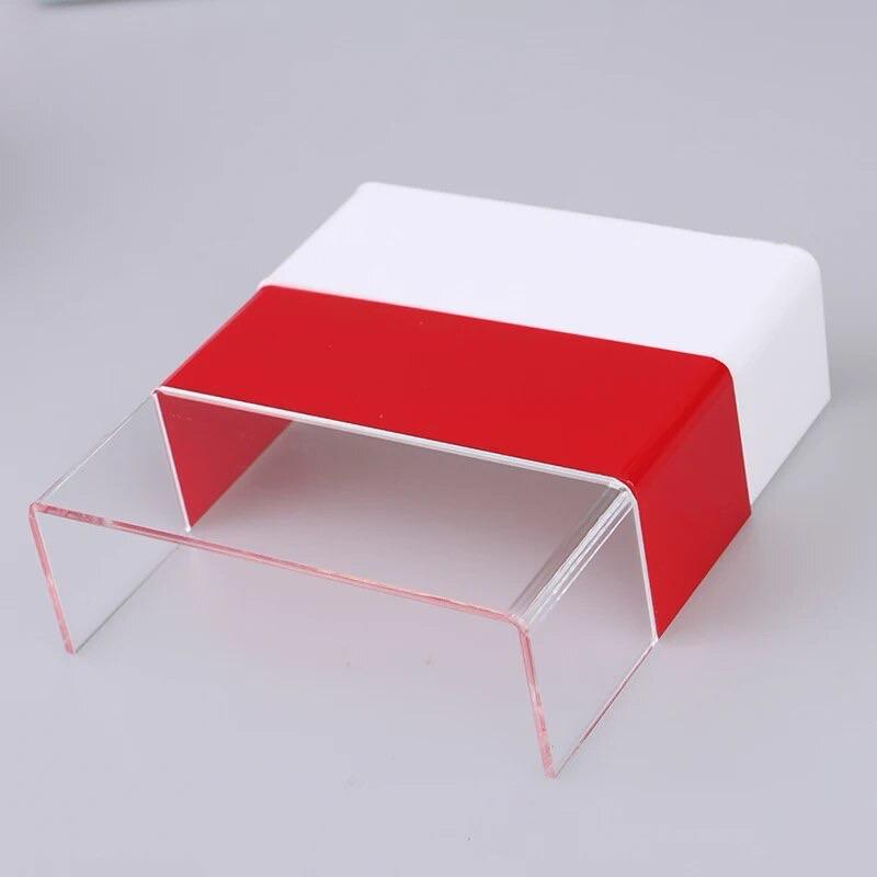Acrylic Kệ mica chữ U dày 3mm, trưng bày sản phẩm, giày, túi xách, mô hình, trang sức, nhiều màu sắc . - 26x8x12cm (dày 3mm)