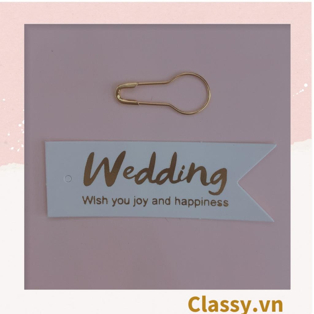 01 thẻ tag & 01 kim băng đi kèm túi quà, Hộp quà Classy trang trí cho món quà thêm sinh động Q10001