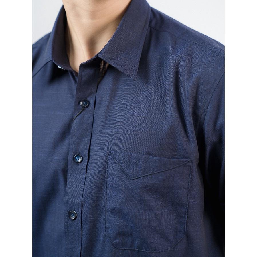OWEN - Áo sơ mi ngắn tay Owen REGULAR FIT chất SỢI TRE MÀU XANH THAN 220133