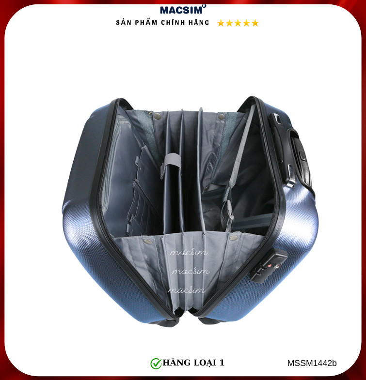 Vali cao cấp Macsim Smooire MSSM1442-b cỡ 16 inch màu xanh - Hàng loại 1