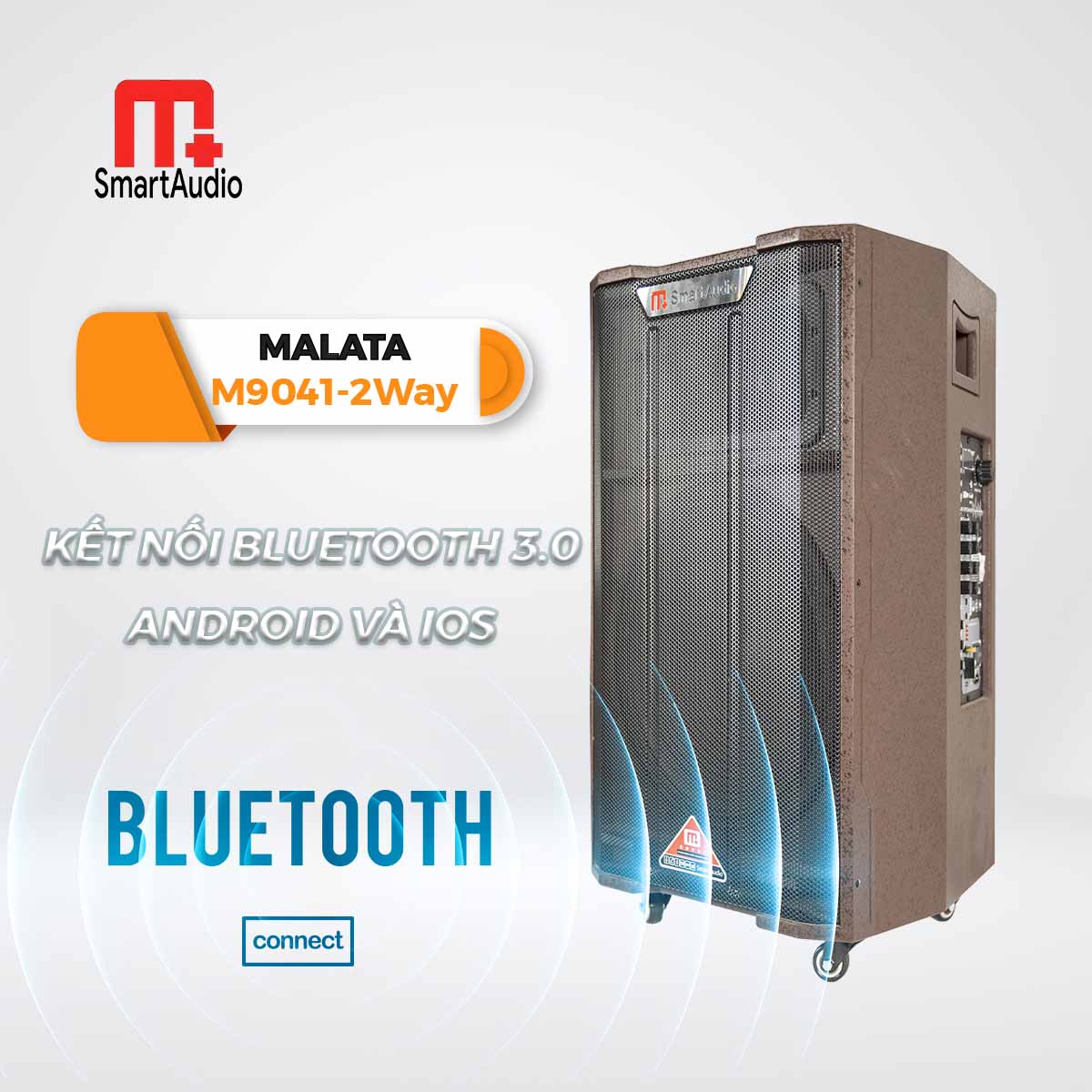 Loa kéo di động Malata 9040Y Loa kéo Karaoke Công Suất Lớn Kết Nối Bluetooth Hàng chính hãng 100% BH 12 Tháng